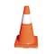 Tatco Traffic Cone, PVC, 18" Height, 2.4 lbs, Orange/Silver 25500 - alternate 4